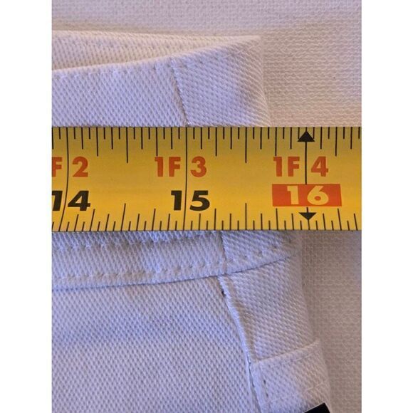 NWT Attyre Women's Audrey Embellished Hem Stretch Slim Ankle Pants White Size 10 - Picture 9 of 13